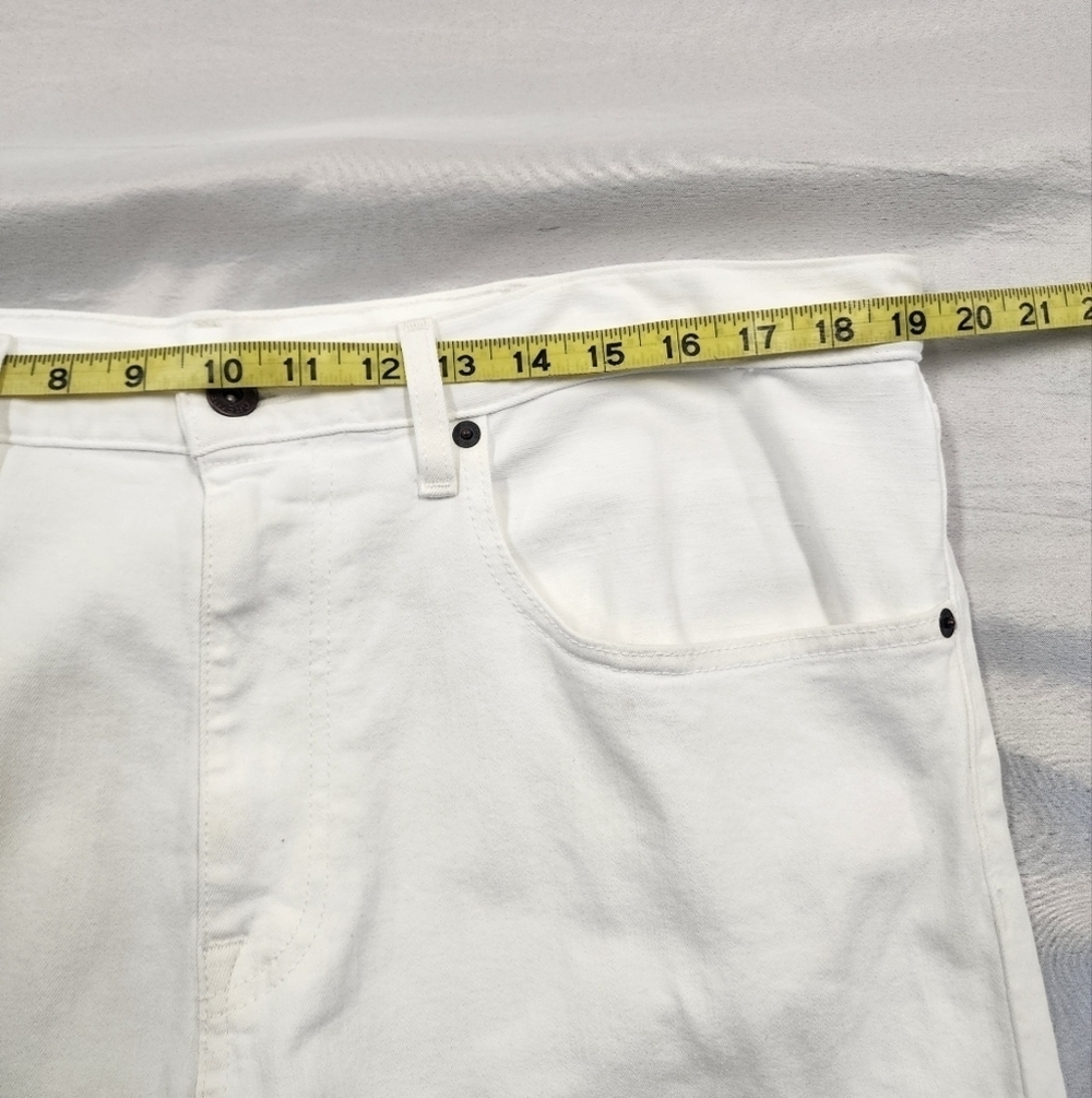 Cremieux Men's White Denim Jeans Pants Comfort Stretch Straight leg, sz 38 X 32 - Picture 5 of 10